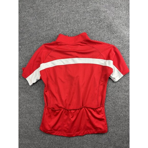 ZOIC Shirt Mens Medium Red White Cycling Jersey Half Zip Short Sleeve Bike - Picture 6 of 6